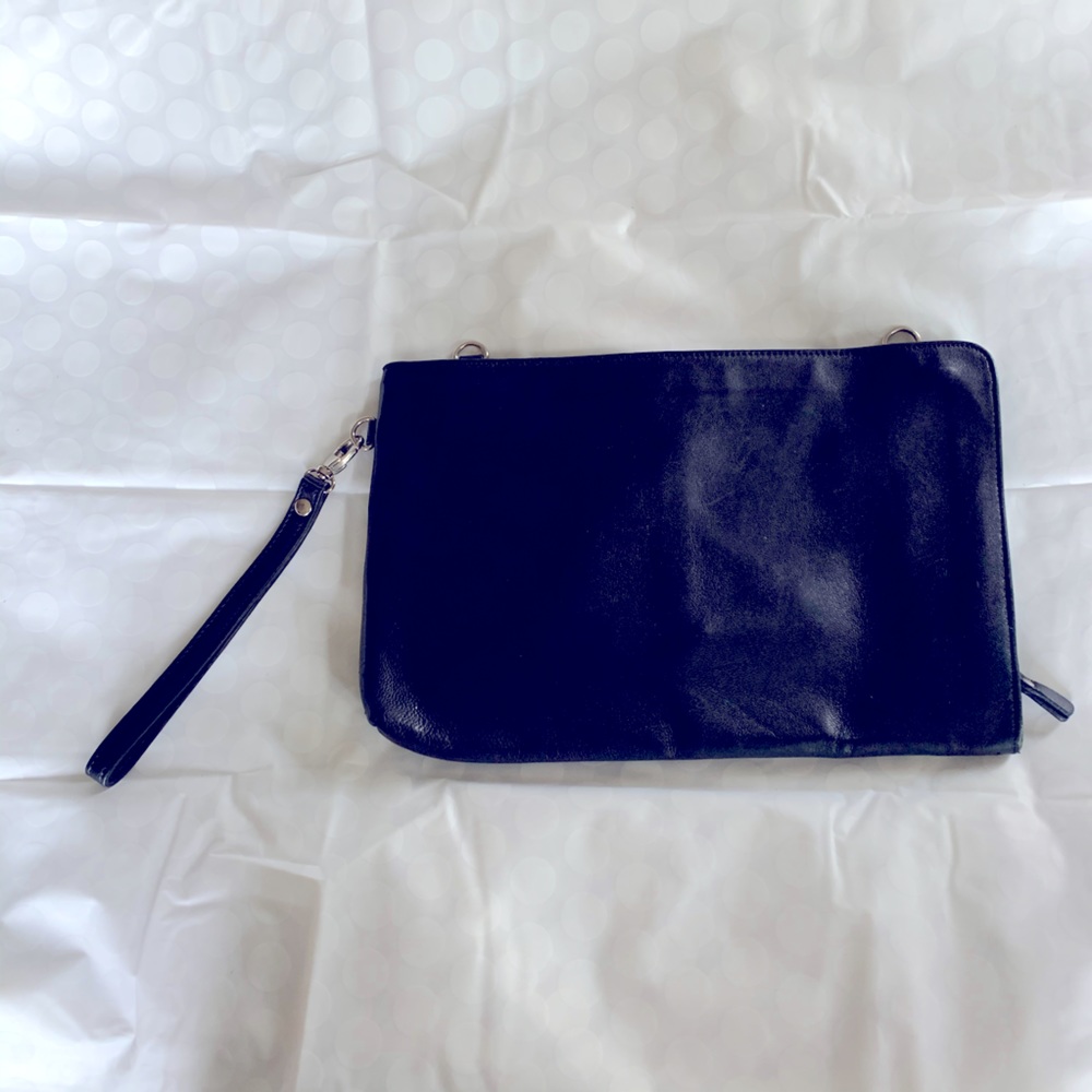 Daniel Black leather clutch bag